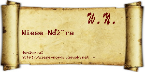 Wiese Nóra névjegykártya